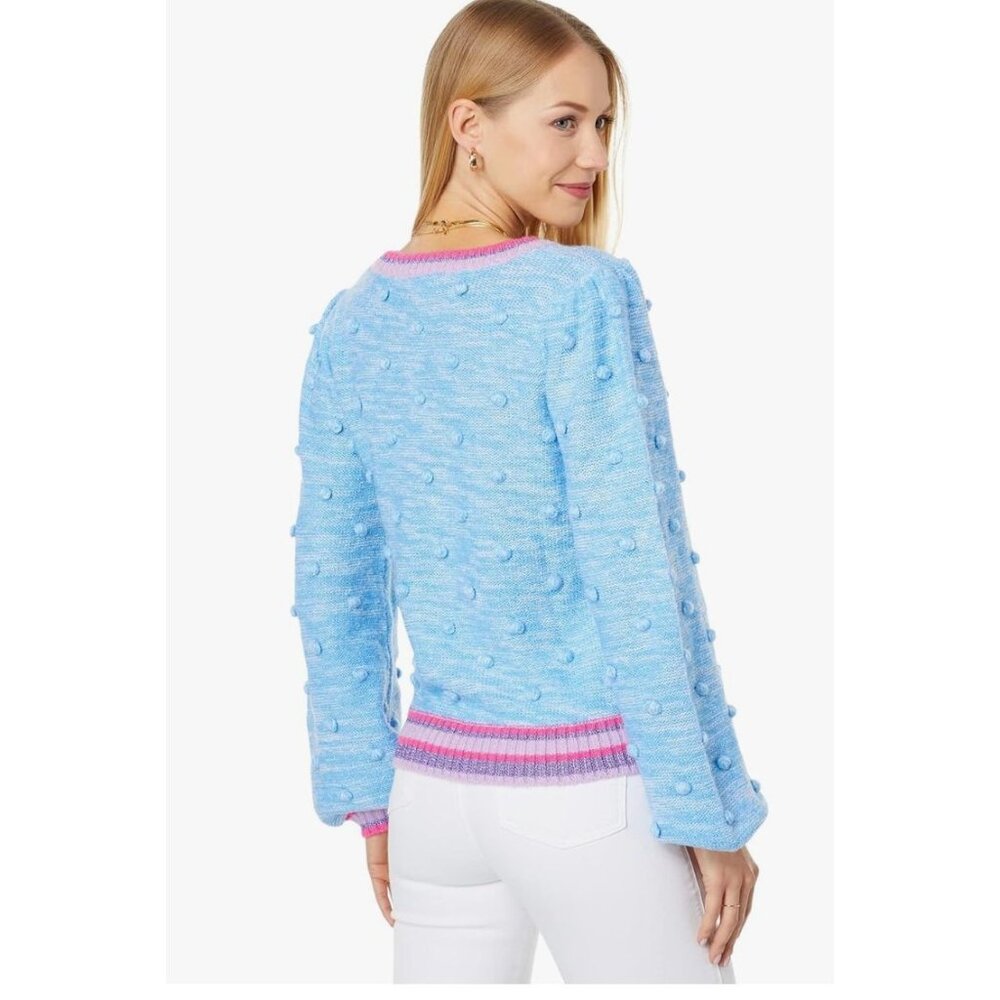 NWT Lilly Pulitzer $168 Verna Sweater W’s XXS Blue Pink - Picture 6 of 17